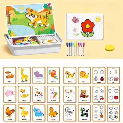 ✨HOT SALE 49% OFF💫Magnetic Puzzles Face Dress Up Travel Game Double Side Preschool Educational Learning Toy