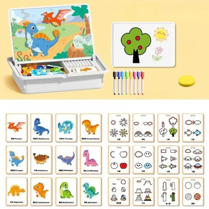 ✨HOT SALE 49% OFF💫Magnetic Puzzles Face Dress Up Travel Game Double Side Preschool Educational Learning Toy
